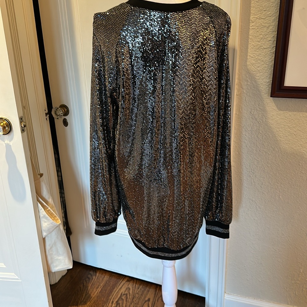 Pam and Gela mirror ball slouchy Sequin Black Dress - Picture 3 of 4